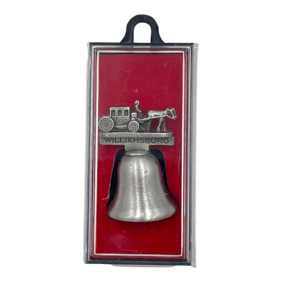 Vintage Colonial Williamsburg Virgina Pewter Bell Horse and Buggy Americana - Picture 2 of 9
